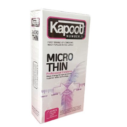 کاندوم نازک کاپوت مدل MICRO THIN بسته 12 عددی
