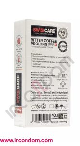 کاندوم تاخیری و خاردار قهوه تلخ سوئیس کر Bitter Coffee Prolong بسته ۱۲ عددی