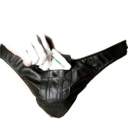 شورت فانتزی مردانه جیب دار طرح چرم