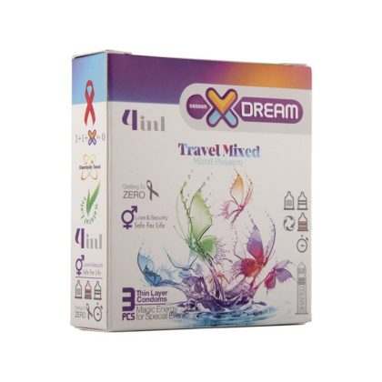 کاندوم مسافرتی ایکس دریم مدل Travel Mixed بسته 3 عددی