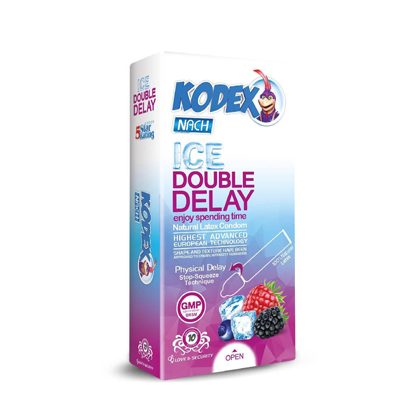 کاندوم دبل دیلی آیس ناج کدکس مدل ice double delay بسته 10عددی
